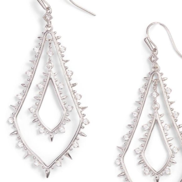 Kendra Scott Alice Drop Earrings in Silver - Picture 4 of 5